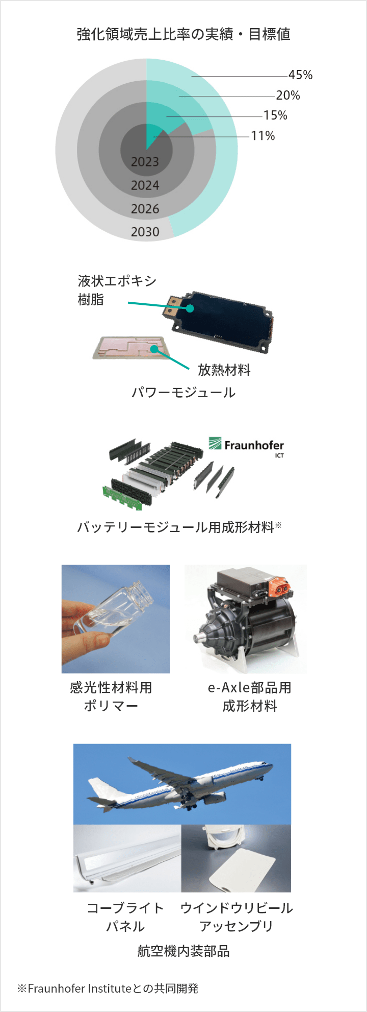 強化領域の製品例