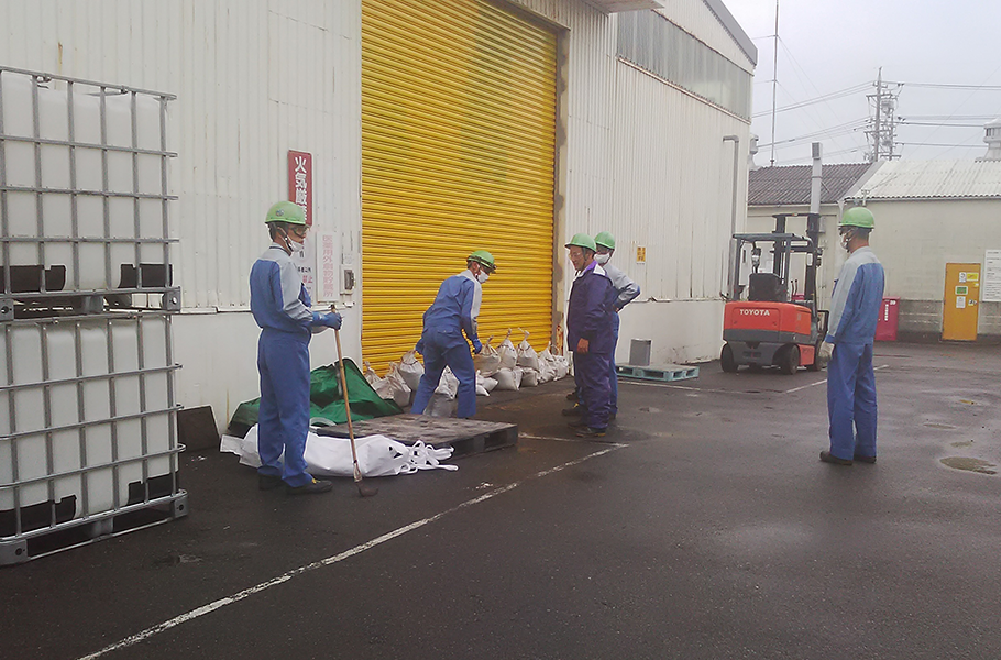 Shizuoka Plant Flood protection training