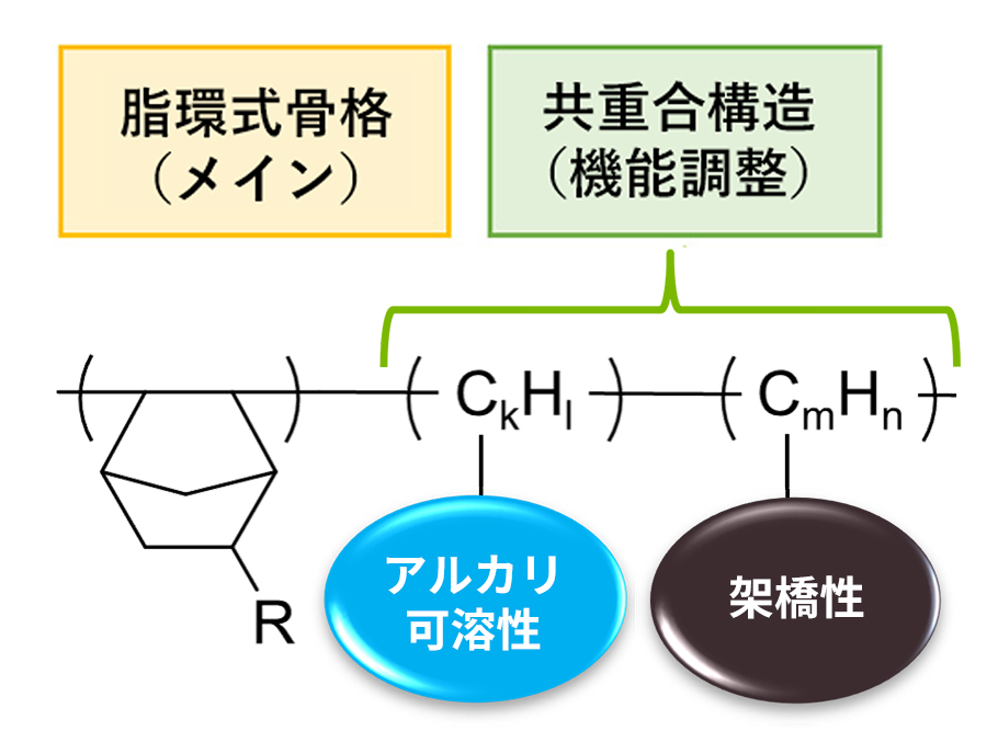 ネガ型感光膜構造図